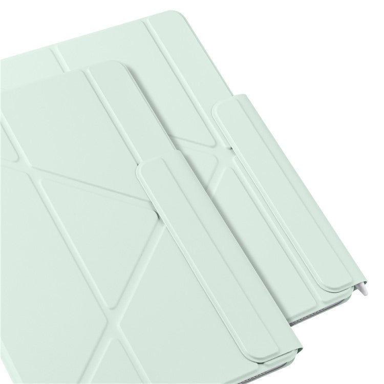 For Huawei MatePad 11.5 S Case PC + PU Leather Origami Stand Magnetic Tablet Cover - Light Green