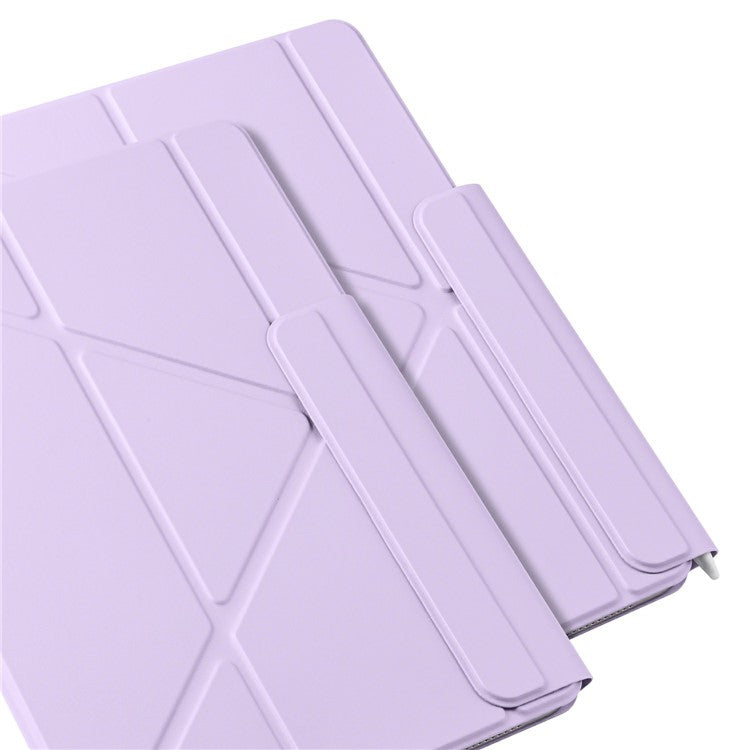 For Huawei MatePad 11.5 S Case PC + PU Leather Origami Stand Magnetic Tablet Cover - Purple