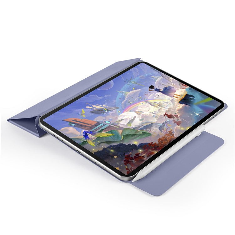 For Huawei MatePad 11.5 S Case PC + PU Leather Origami Stand Magnetic Tablet Cover - Lavender Purple