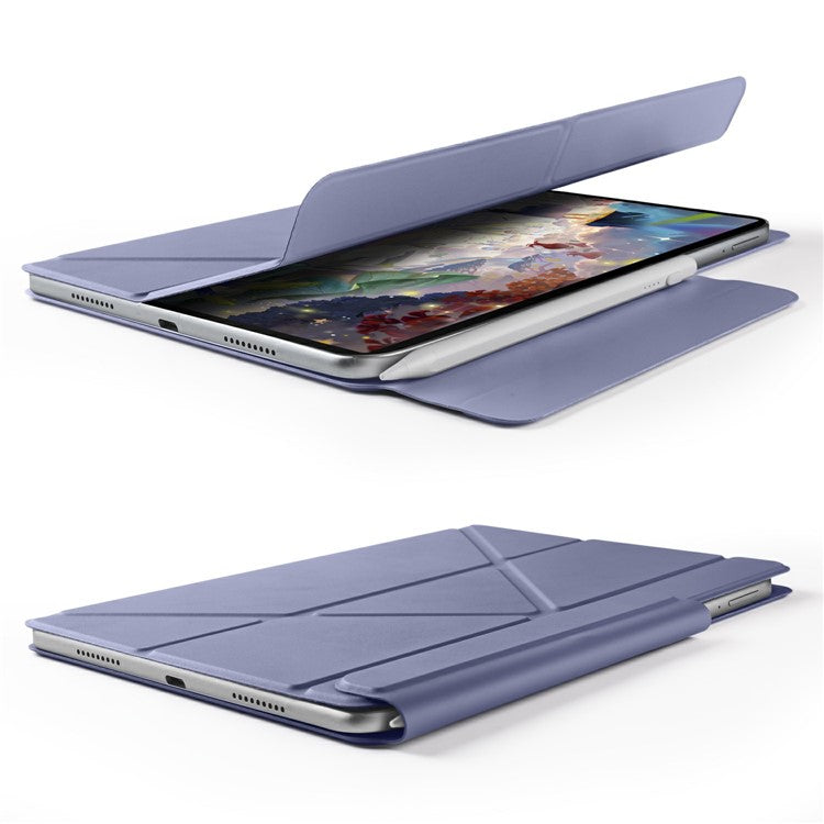 For Huawei MatePad 11.5 S Case PC + PU Leather Origami Stand Magnetic Tablet Cover - Lavender Purple