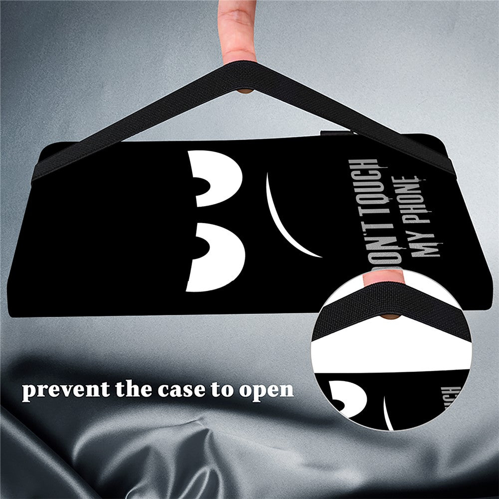 For Lenovo Tab Plus Case Pattern Printed Leather Tablet Cover with Card Slot - Don't Touch My Phone