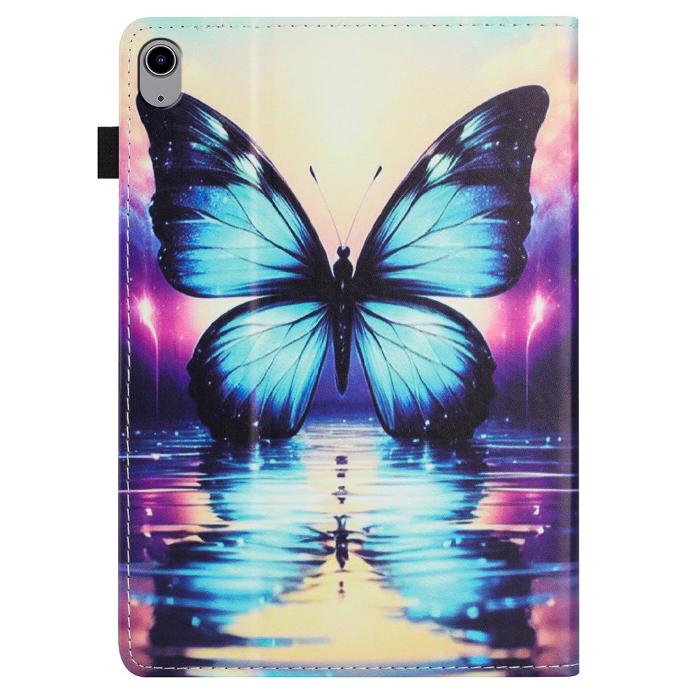 For Lenovo Tab P11 TB-J606F Case Pattern Leather Tablet Cover with Auto Sleep / Wake, Card Holder - Butterfly Reflection