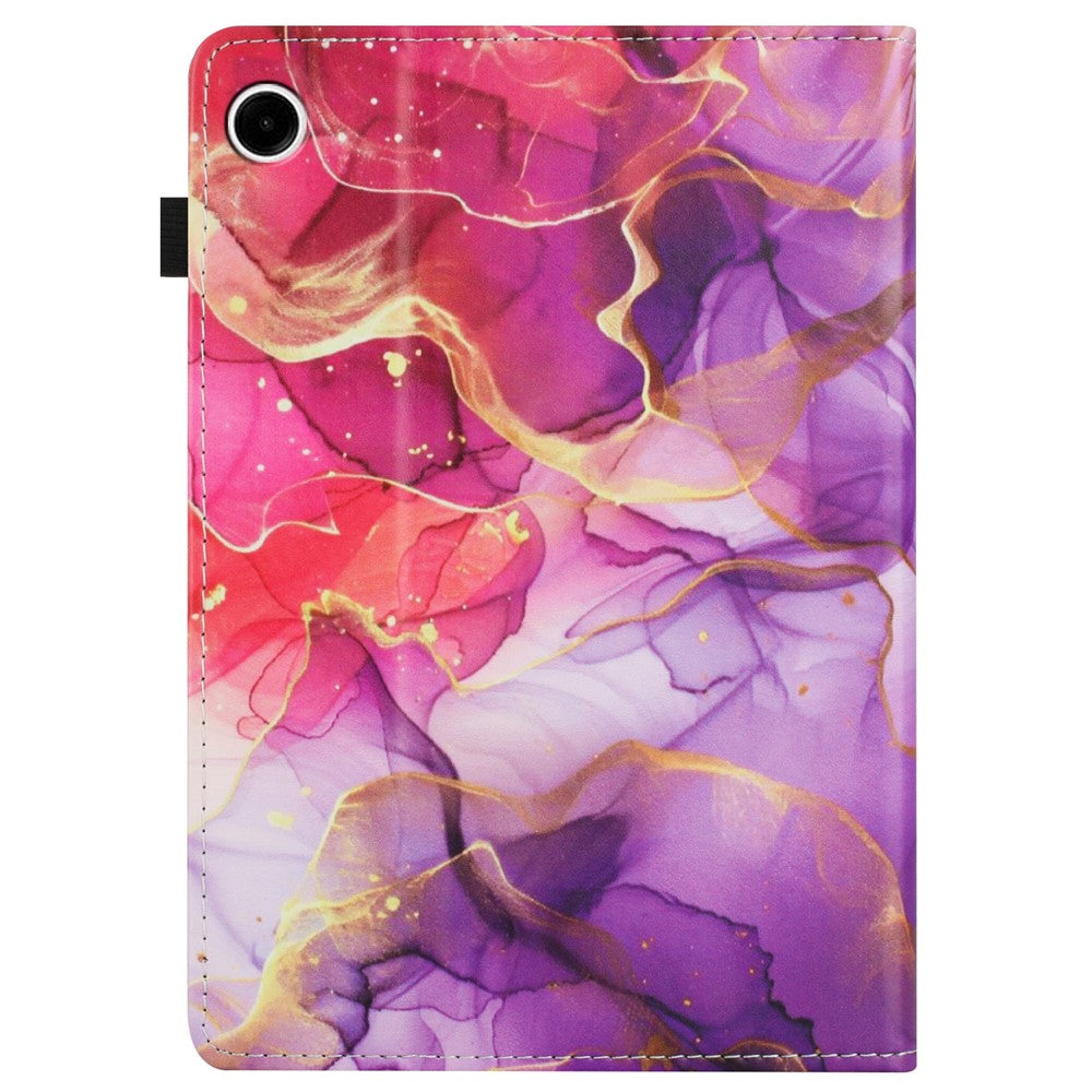 For Lenovo Tab M10 Plus (3rd Gen) Case Pattern Leather Tablet Cover with Auto Sleep / Wake, Card Holder - Flower Fox