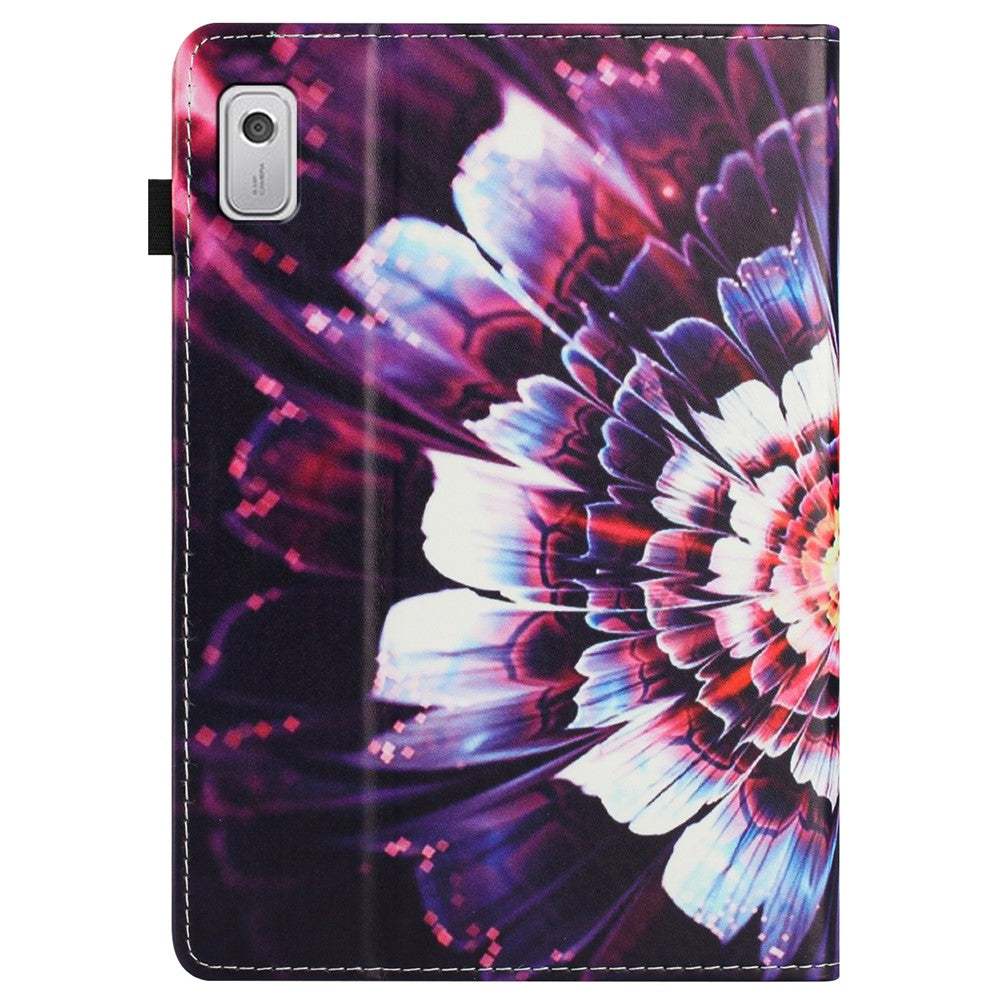 For Lenovo Tab M9 Case Pattern Leather Tablet Cover with Auto Sleep / Wake, Card Holder - Colorful Flowers