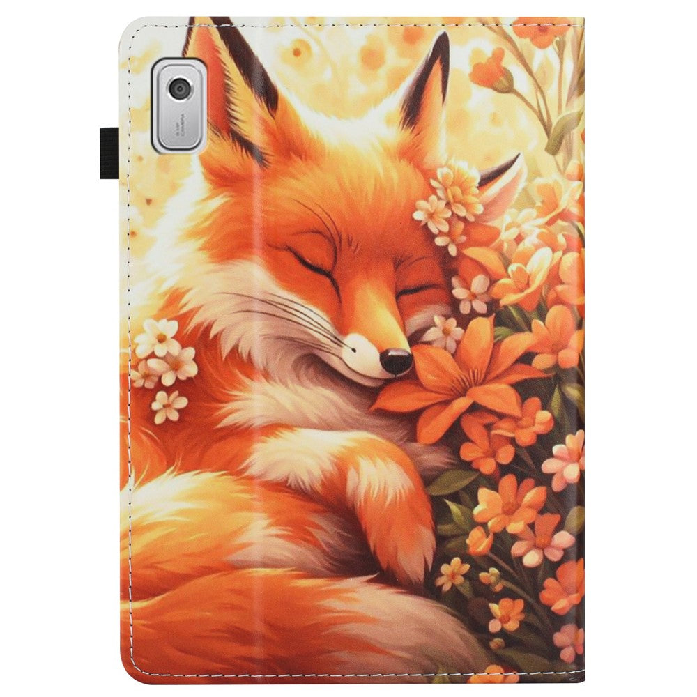 For Lenovo Tab M9 Case Pattern Leather Tablet Cover with Auto Sleep / Wake, Card Holder - Butterfly Reflection