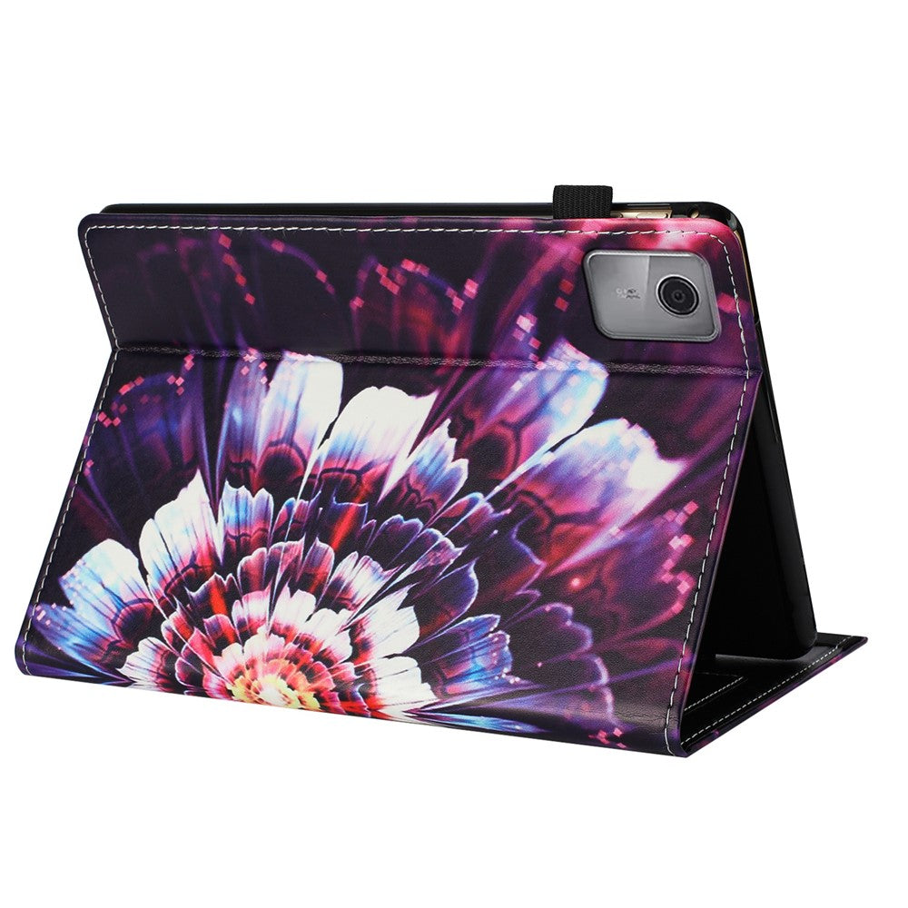 Tablet Case For Lenovo Tab M11 / Xiaoxin Pad 11 2024 Pattern Leather Cover with Auto Sleep / Wake, Card Holder - Colorful Flowers