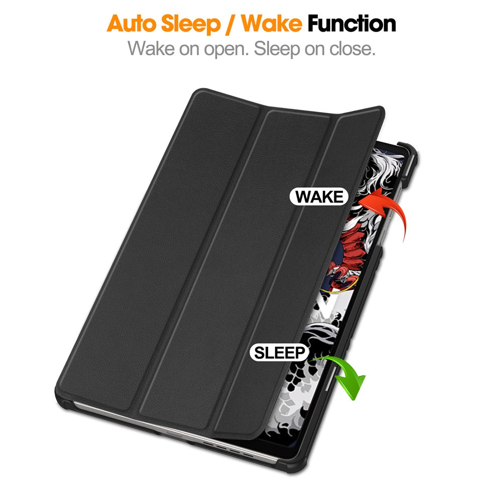 For Lenovo Legion Y700 (2025) Case Anti-Drop Leather Stand Tablet Cover - Black