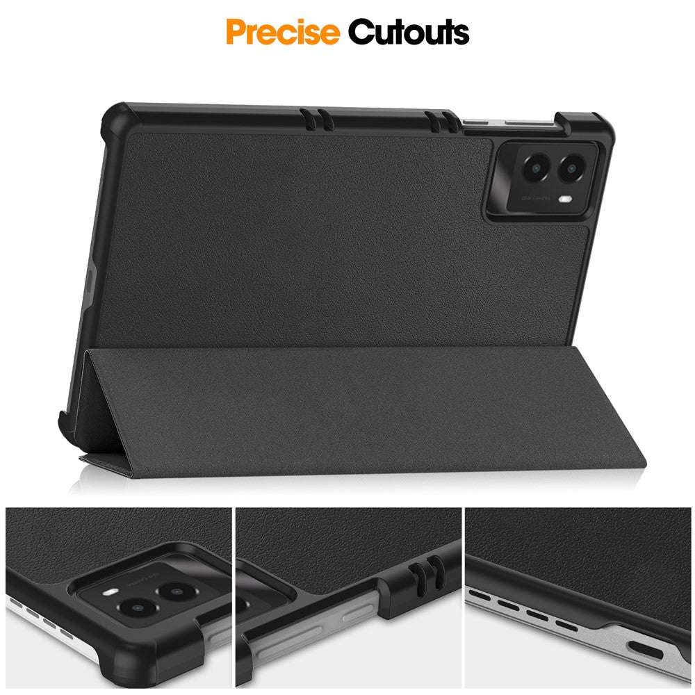 For Lenovo Legion Y700 (2025) Case Anti-Drop Leather Stand Tablet Cover - Black