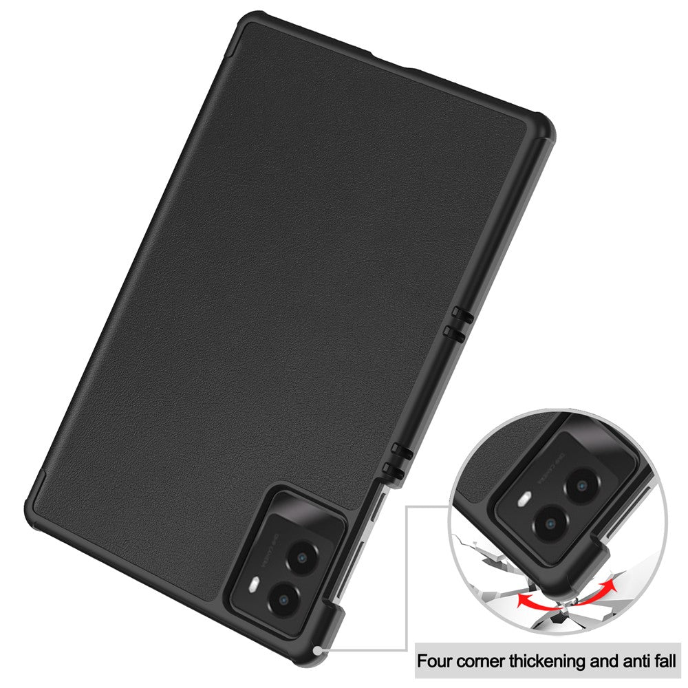 For Lenovo Legion Y700 (2025) Case Anti-Drop Leather Stand Tablet Cover - Black