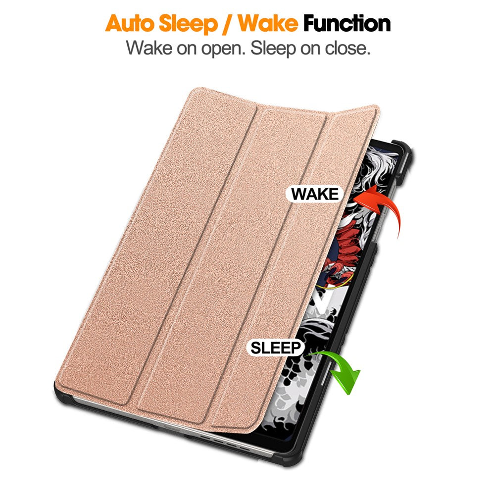 For Lenovo Legion Y700 (2025) Case Anti-Drop Leather Stand Tablet Cover - Rose Gold