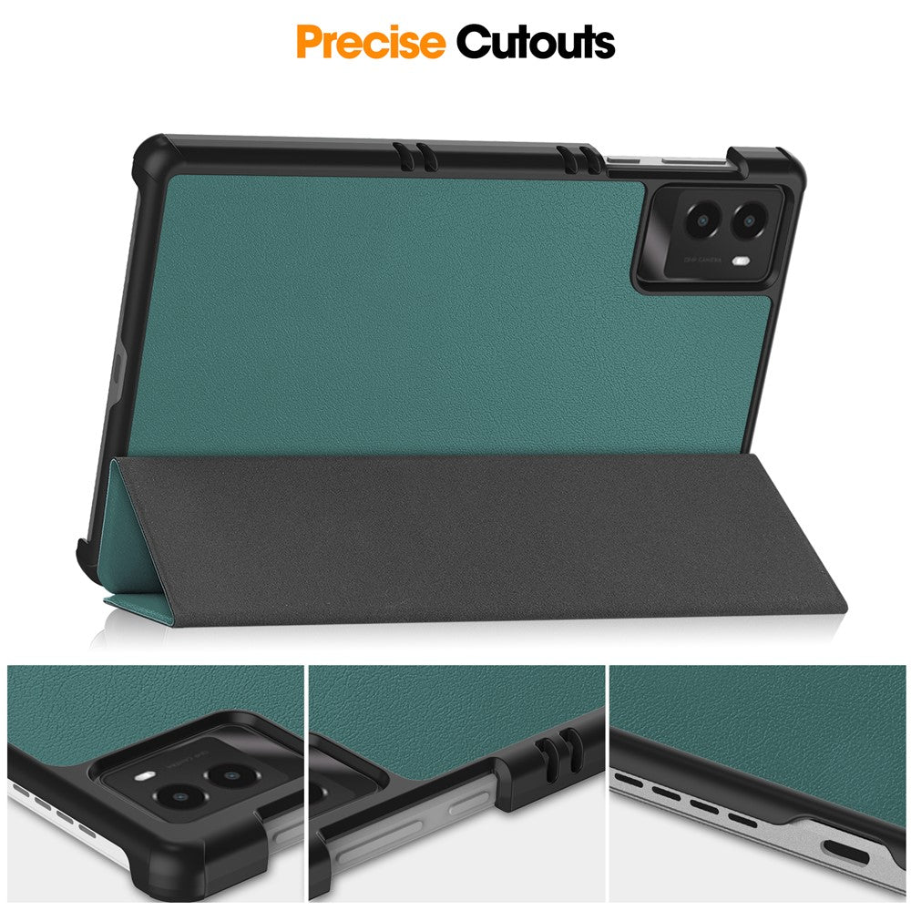For Lenovo Legion Y700 (2025) Case Anti-Drop Leather Stand Tablet Cover - Blackish Green