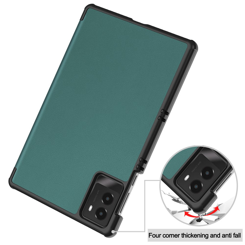 For Lenovo Legion Y700 (2025) Case Anti-Drop Leather Stand Tablet Cover - Blackish Green