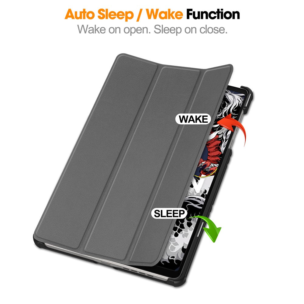 For Lenovo Legion Y700 (2025) Case Anti-Drop Leather Stand Tablet Cover - Grey