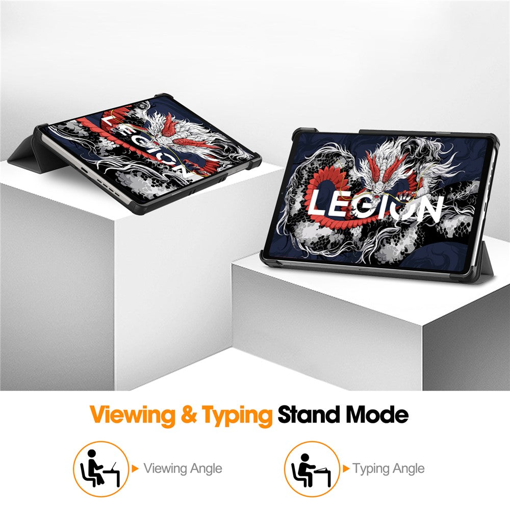 For Lenovo Legion Y700 (2025) Case Anti-Drop Leather Stand Tablet Cover - Grey