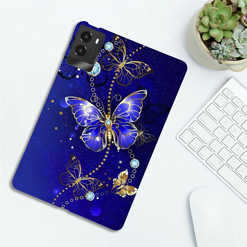 For Lenovo Legion Y700 (2025) TPU Case Pattern Printing Slim Tablet Protective Cover - Blue Butterfly