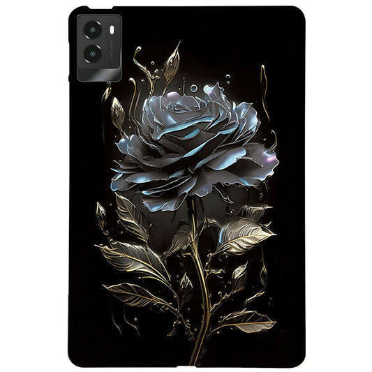 For Lenovo Legion Y700 (2025) TPU Case Pattern Printing Slim Tablet Protective Cover - Black Rose