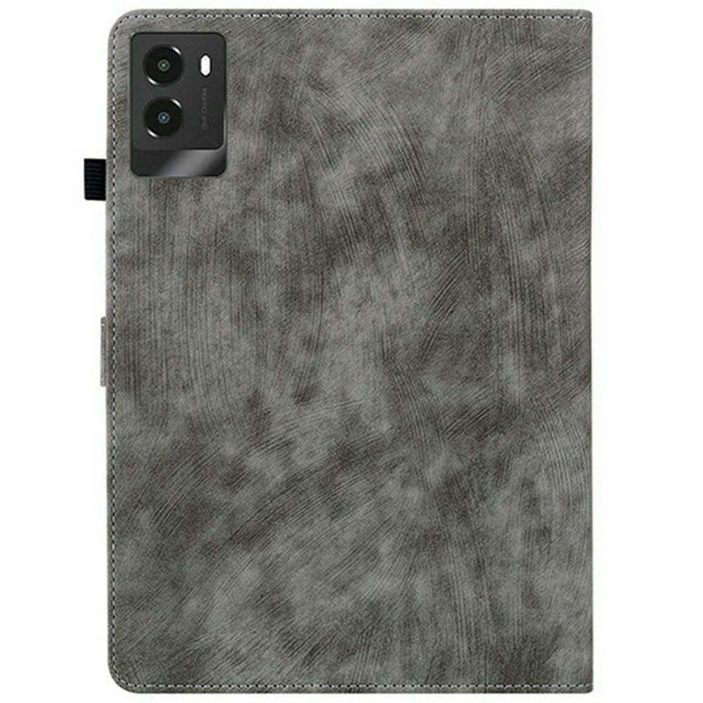 For Lenovo Legion Y700 (2025) Cases Tiger Imprint Anti-Scratch PU Leather Tablet Cover - Grey