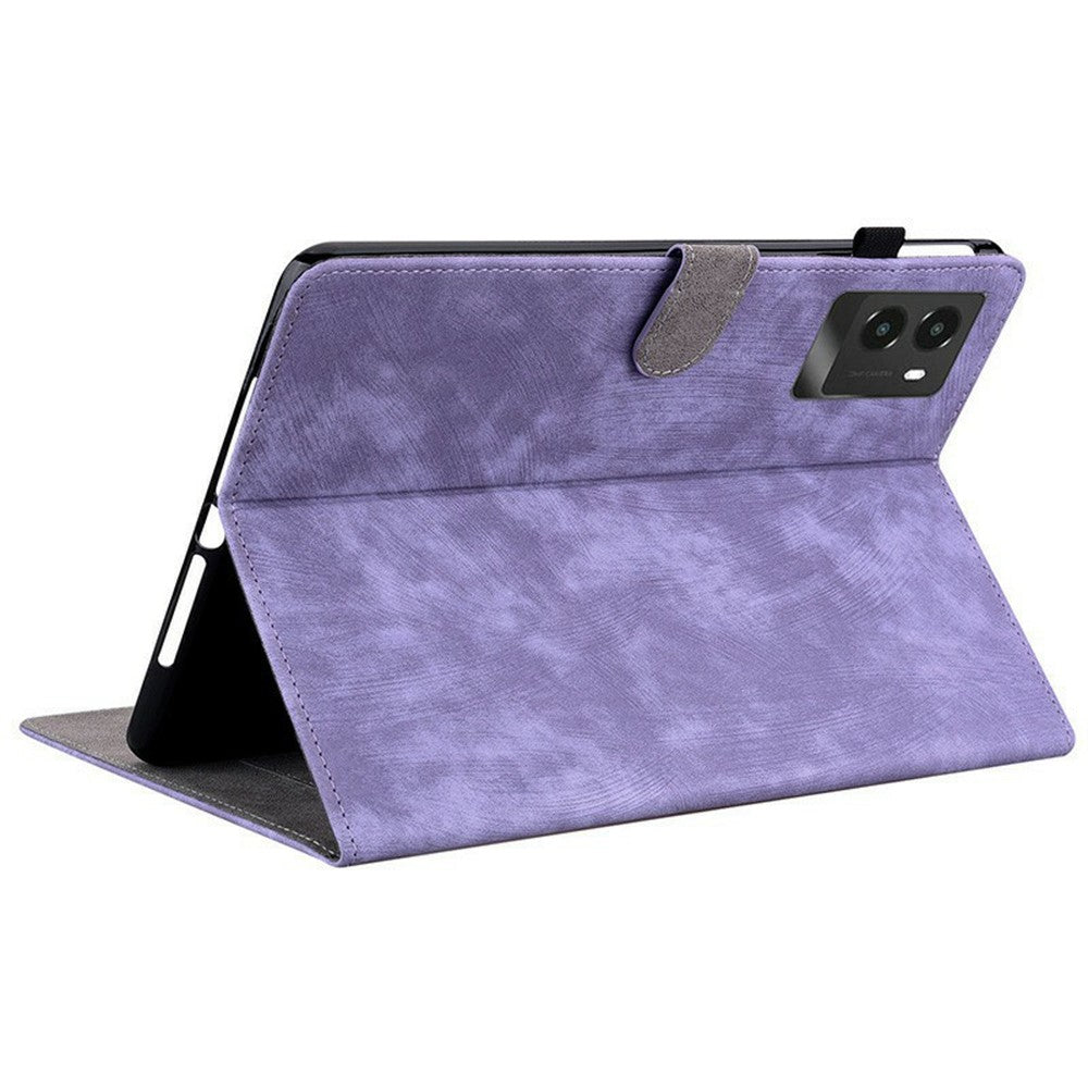 For Lenovo Legion Y700 (2025) Cases Tiger Imprint Anti-Scratch PU Leather Tablet Cover - Purple