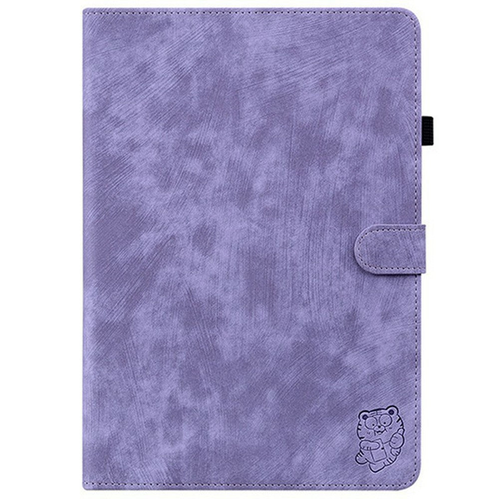 For Lenovo Legion Y700 (2025) Cases Tiger Imprint Anti-Scratch PU Leather Tablet Cover - Purple