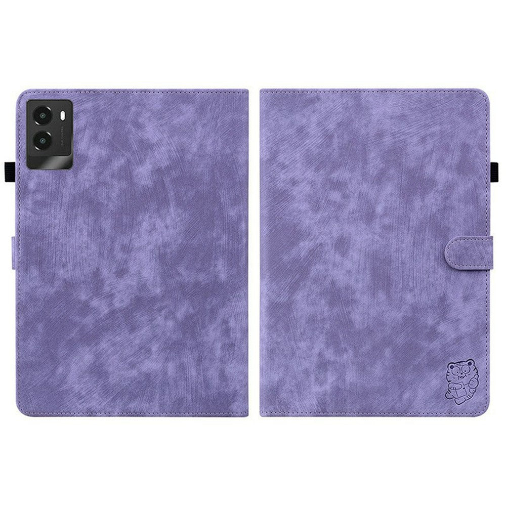 For Lenovo Legion Y700 (2025) Cases Tiger Imprint Anti-Scratch PU Leather Tablet Cover - Purple