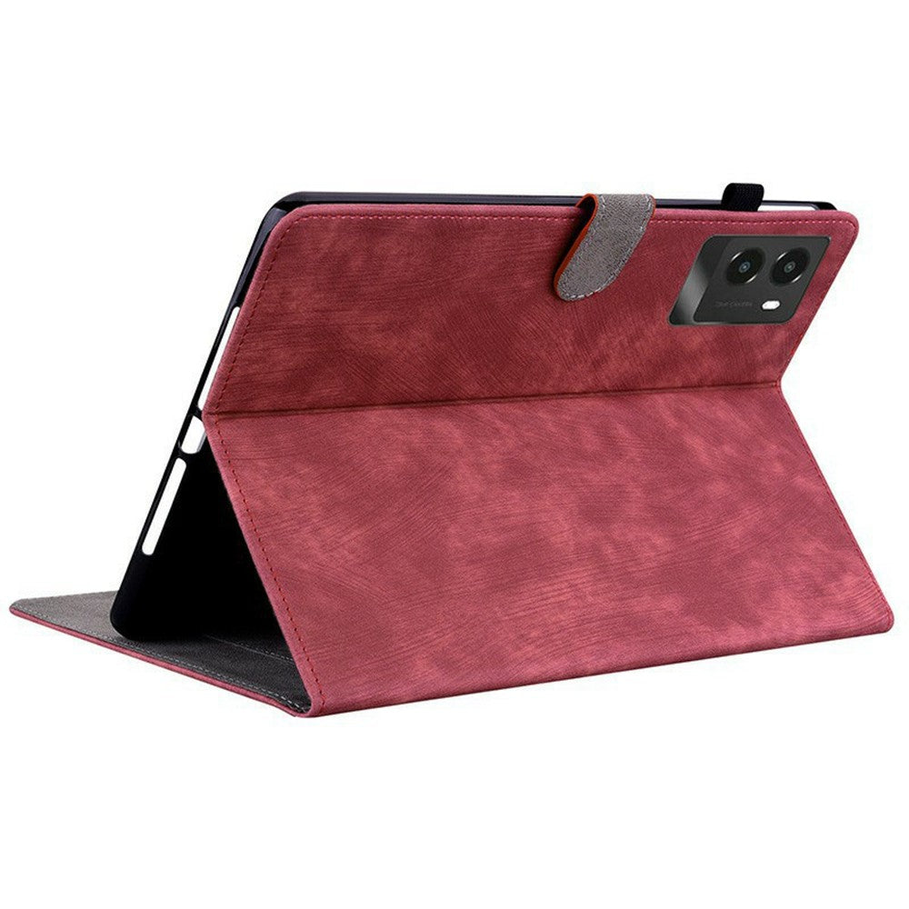 For Lenovo Legion Y700 (2025) Cases Tiger Imprint Anti-Scratch PU Leather Tablet Cover - Red