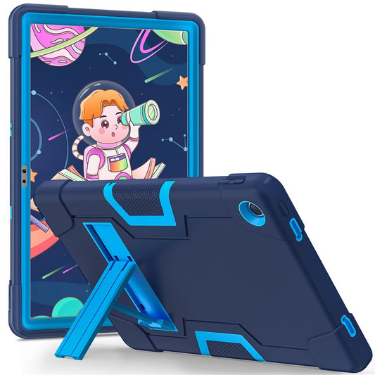 For Lenovo Tab M10 Plus (3rd Gen) / Xiaoxin Pad 2022 10.6 inch 125FU / 128FU Protective Case Robot Pattern Silicone+PC Tablet Anti-Scratch Cover Shockproof Portable Kickstand Case - Navy Blue / Blue