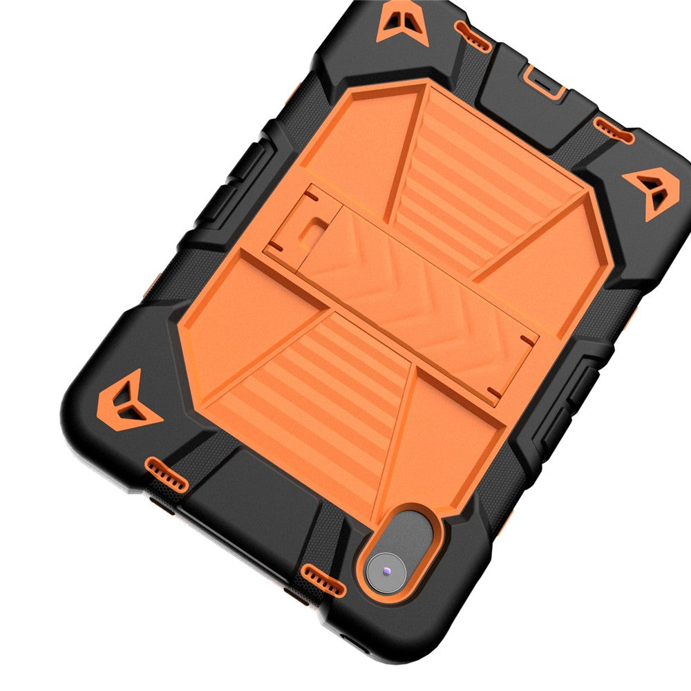 Tablet Case For Lenovo Tab M11 TB330FU 331FC / K11 / Xiaoxin Pad 11 2024 PC + Silicone Shockproof Protective Cover with Kickstand - Black + Orange