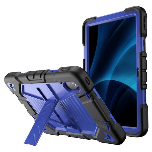 Tablet Case For Lenovo Tab M11 TB330FU 331FC / K11 / Xiaoxin Pad 11 2024 PC + Silicone Shockproof Protective Cover with Kickstand - Black + Blue