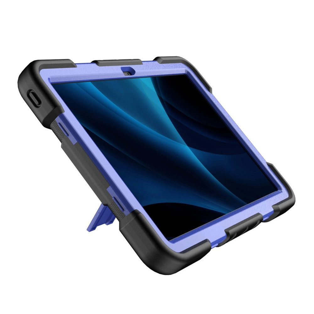 Tablet Case For Lenovo Tab M11 TB330FU 331FC / K11 / Xiaoxin Pad 11 2024 PC + Silicone Shockproof Protective Cover with Kickstand - Black + Blue