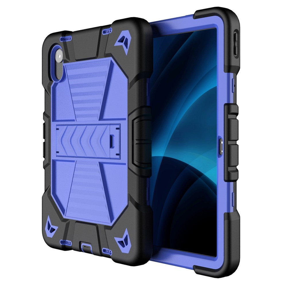 Tablet Case For Lenovo Tab M11 TB330FU 331FC / K11 / Xiaoxin Pad 11 2024 PC + Silicone Shockproof Protective Cover with Kickstand - Black + Blue