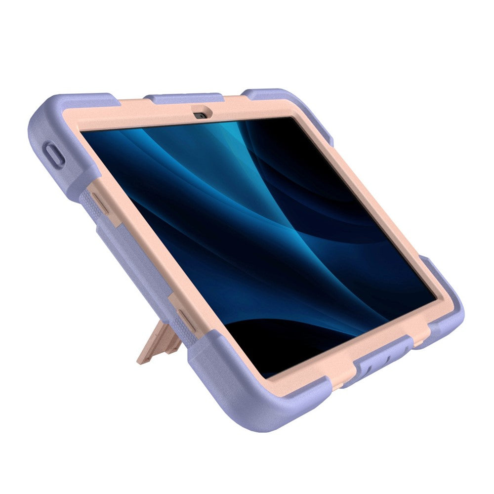 Tablet Case For Lenovo Tab M11 TB330FU 331FC / K11 / Xiaoxin Pad 11 2024 PC + Silicone Shockproof Protective Cover with Kickstand - Purple + Pink