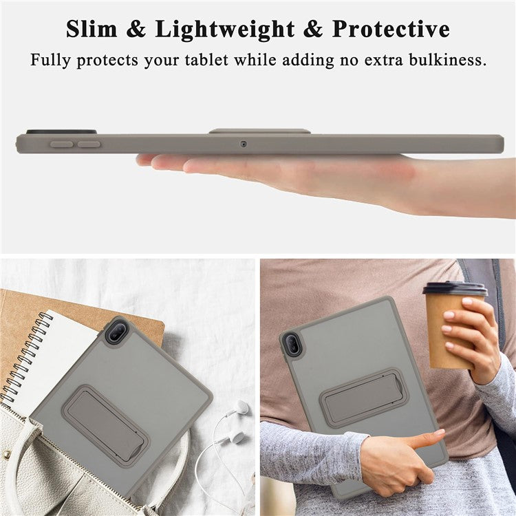 For Huawei MatePad SE 11 Case with Kickstand TPU + PC Skin-touch Tablet Cover - Grey