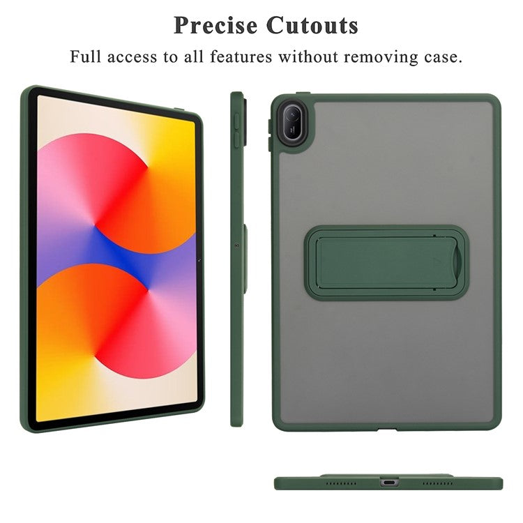 For Huawei MatePad SE 11 Case with Kickstand TPU + PC Skin-touch Tablet Cover - Green