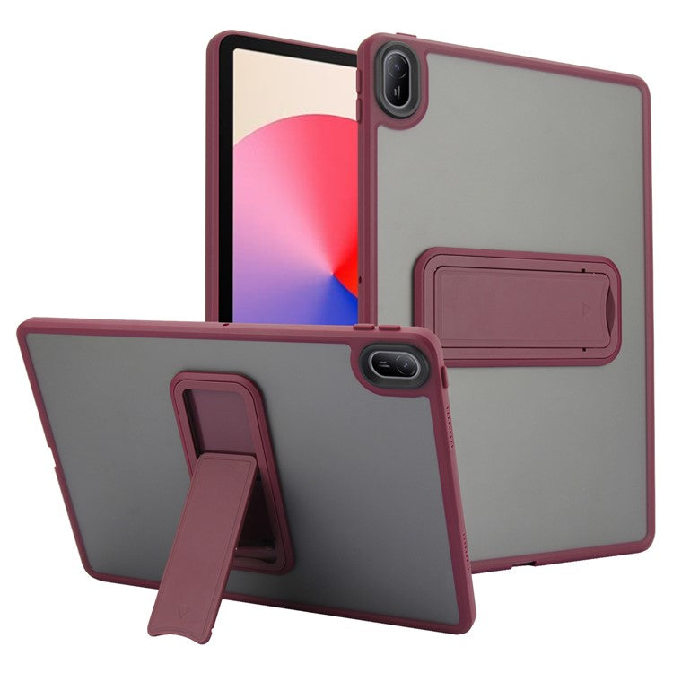 For Huawei MatePad SE 11 Case with Kickstand TPU + PC Skin-touch Tablet Cover - Wine Red