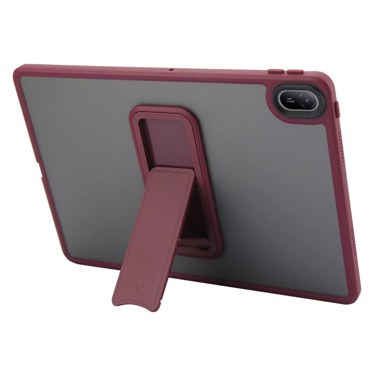 For Huawei MatePad SE 11 Case with Kickstand TPU + PC Skin-touch Tablet Cover - Wine Red