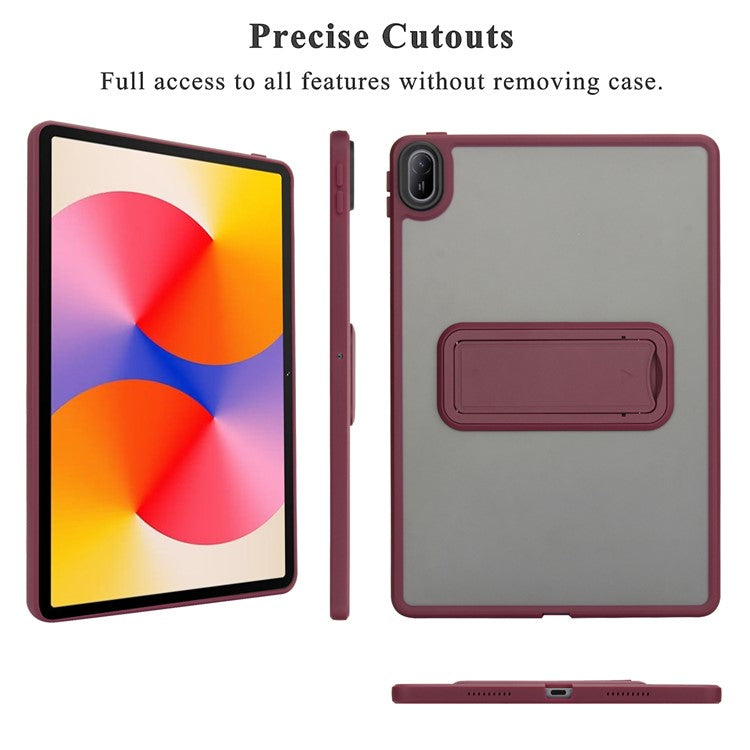 For Huawei MatePad SE 11 Case with Kickstand TPU + PC Skin-touch Tablet Cover - Wine Red