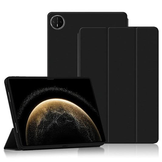 For Huawei MatePad Pro 13.2 (2025) Case PU Leather TPU Back Trifold Stand Tablet Cover - Black