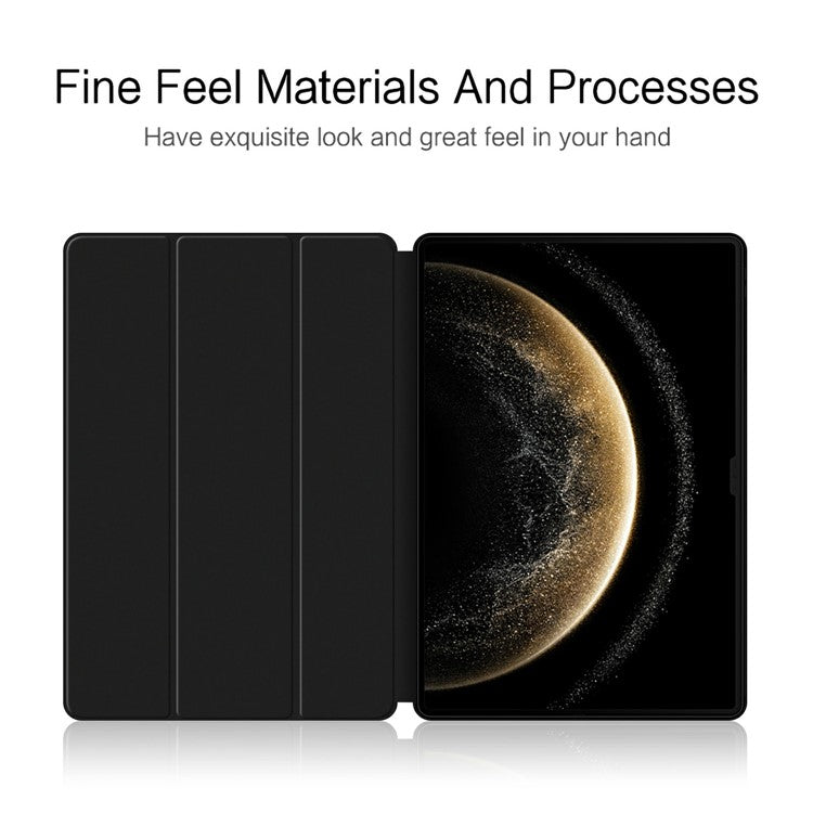 For Huawei MatePad Pro 13.2 (2025) Case PU Leather TPU Back Trifold Stand Tablet Cover - Black