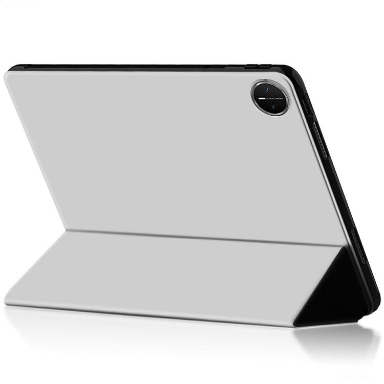 For Huawei MatePad Pro 13.2 (2025) Case PU Leather TPU Back Trifold Stand Tablet Cover - Grey