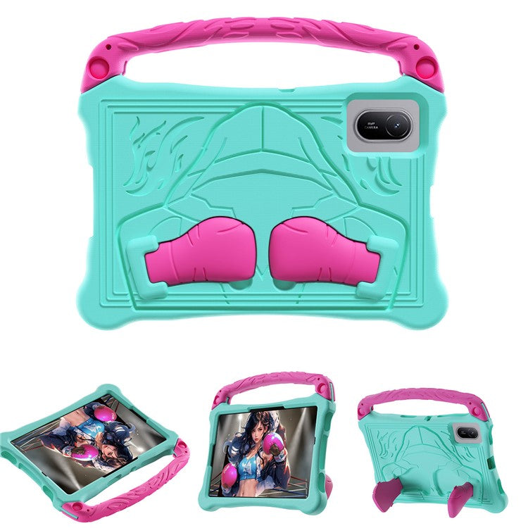 For Huawei MatePad SE 11 Case Boxing Style EVA Tablet Cover with Handle Kickstand - Mint Green  /  Rose