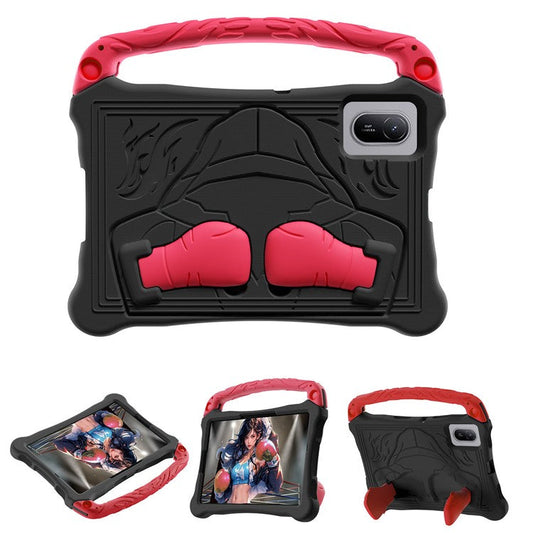 For Huawei MatePad SE 11 Case Boxing Style EVA Tablet Cover with Handle Kickstand - Black  /  Red
