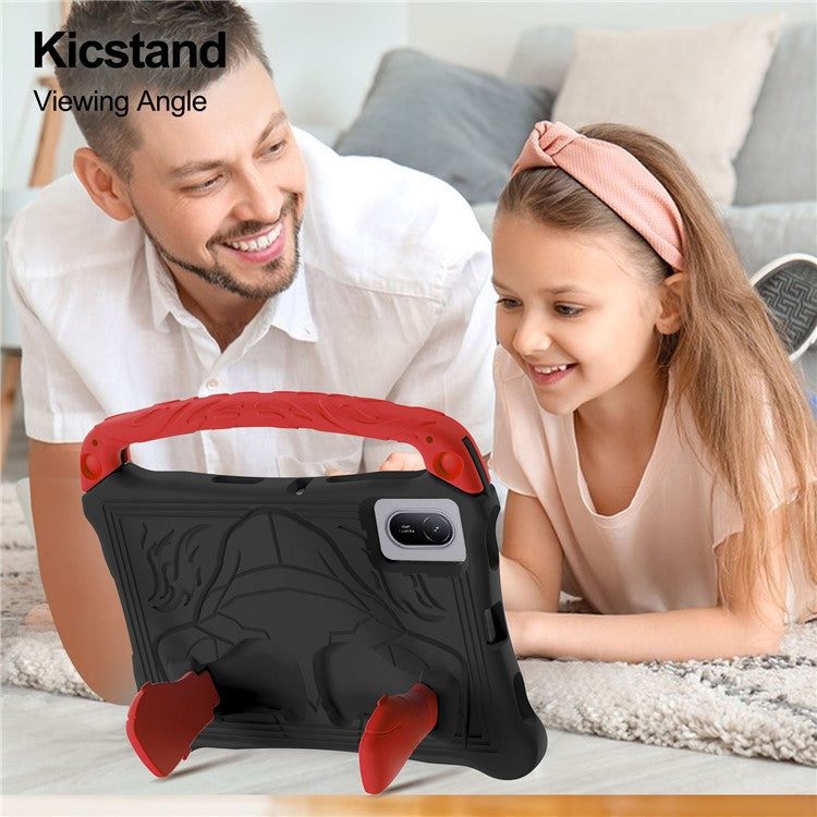 For Huawei MatePad SE 11 Case Boxing Style EVA Tablet Cover with Handle Kickstand - Black  /  Red