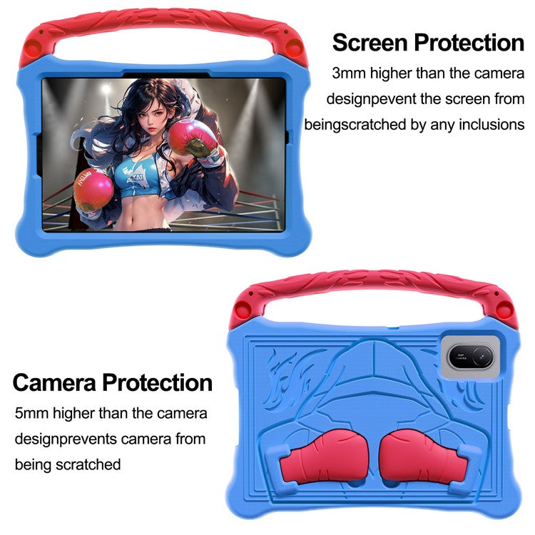 For Huawei MatePad SE 11 Case Boxing Style EVA Tablet Cover with Handle Kickstand - Blue  /  Red