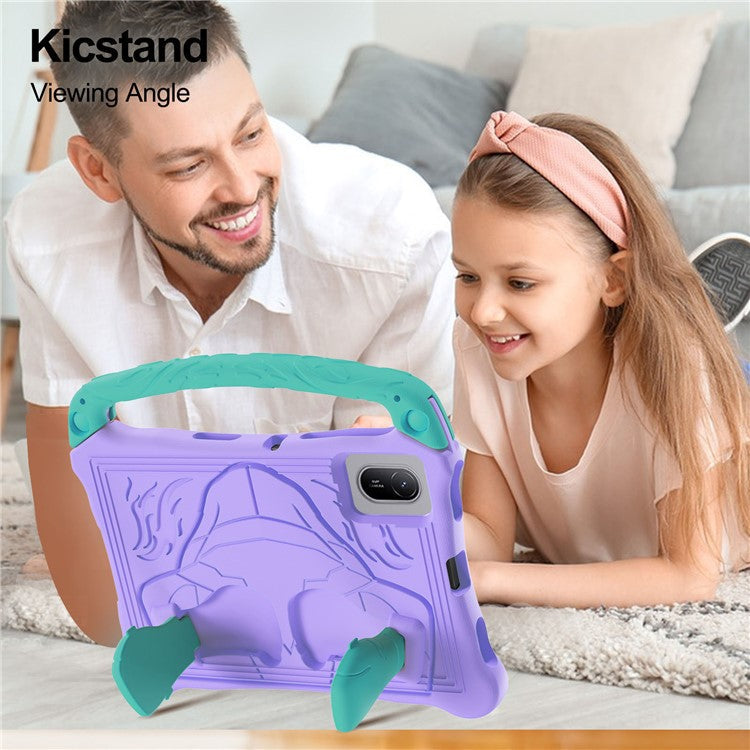 For Huawei MatePad SE 11 Case Boxing Style EVA Tablet Cover with Handle Kickstand - Purple  /  Mint Green