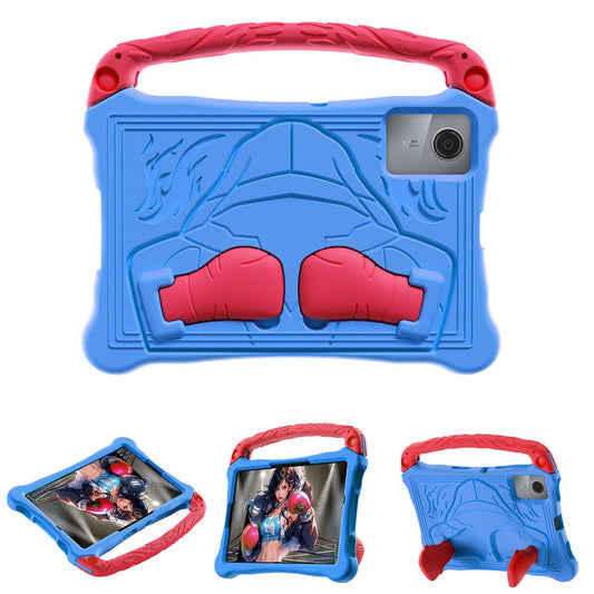 For Lenovo Tab M11  /  Xiaoxin Pad 11 2024 Case Boxing Style EVA Tablet Cover with Handle Kickstand - Blue  /  Red