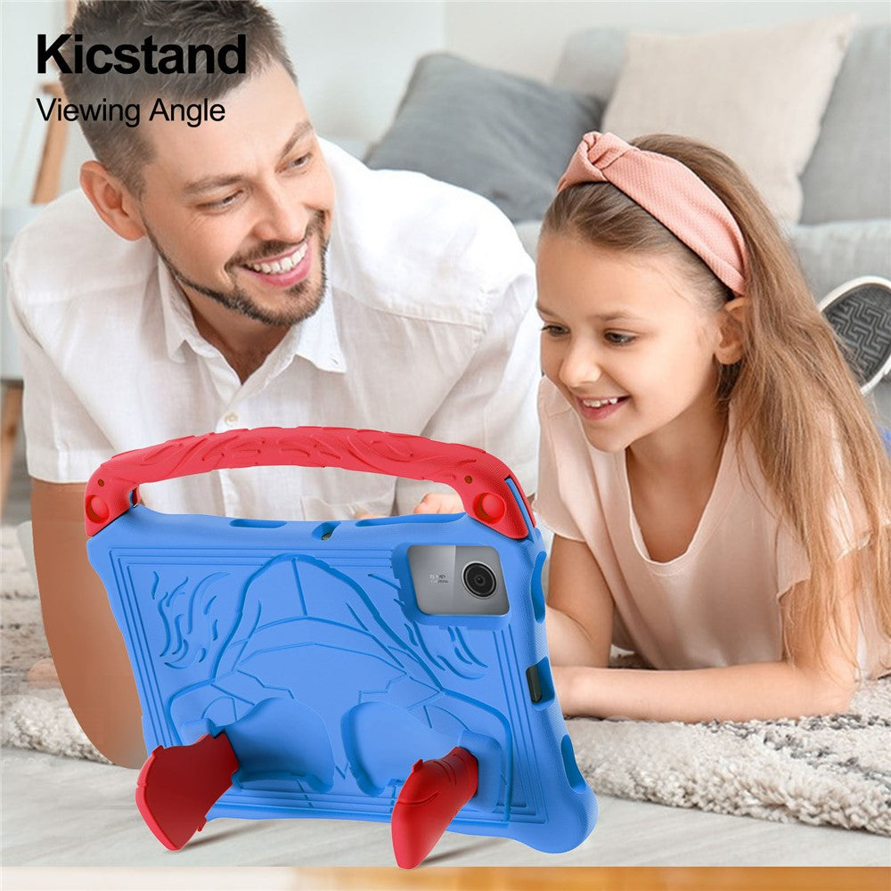 For Lenovo Tab M11  /  Xiaoxin Pad 11 2024 Case Boxing Style EVA Tablet Cover with Handle Kickstand - Blue  /  Red