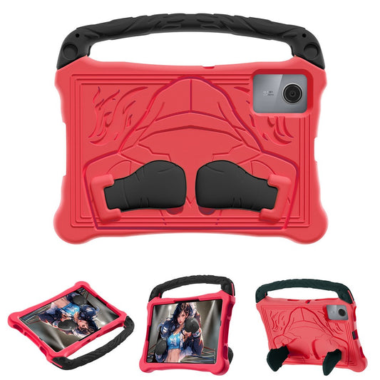 For Lenovo Tab M11  /  Xiaoxin Pad 11 2024 Case Boxing Style EVA Tablet Cover with Handle Kickstand - Red  /  Black
