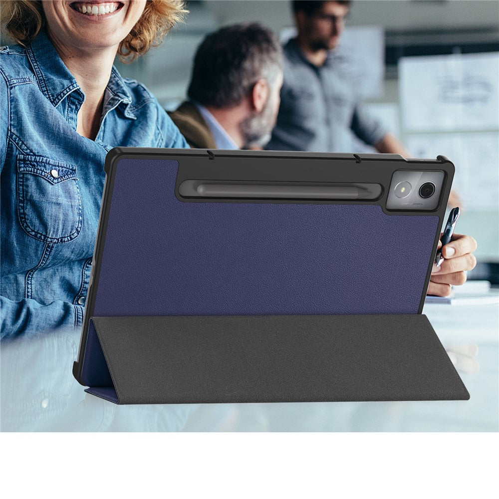 For Lenovo Idea Tab Pro Case Anti-Drop Leather Stand Tablet Cover - Dark Blue