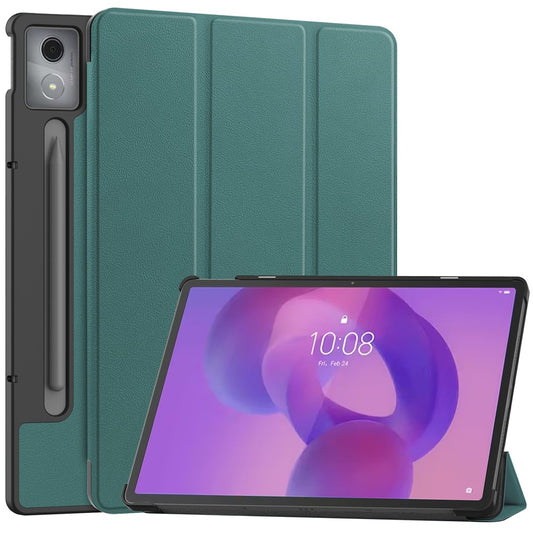 For Lenovo Idea Tab Pro Case Anti-Drop Leather Stand Tablet Cover - Blackish Green