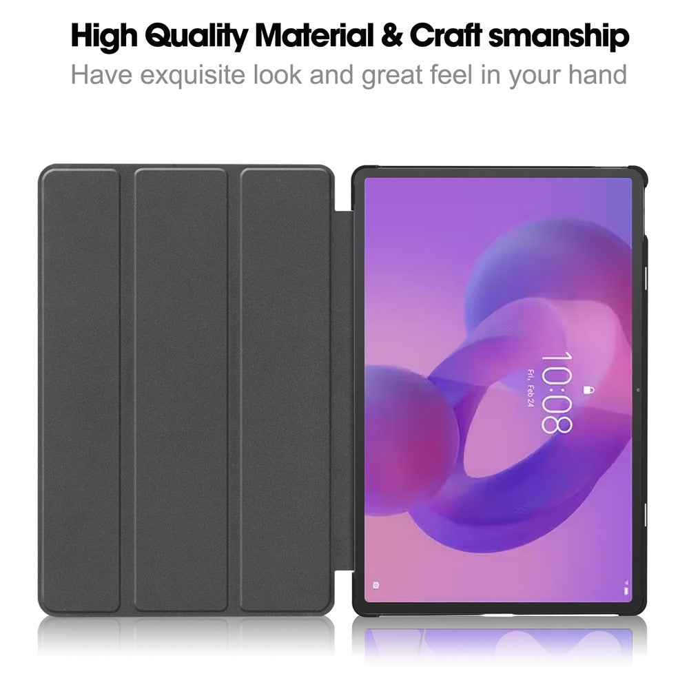 For Lenovo Idea Tab Pro Case Anti-Drop Leather Stand Tablet Cover - Blackish Green